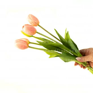 K&uuml;nstlicher Tulpenstrau&szlig; Hellrosa