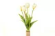 Bouquet de Tulipes artificielles Cr&egrave;me 5