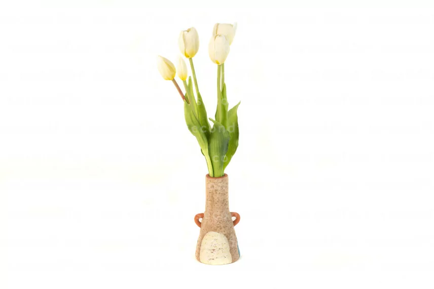Ramo de Tulipanes Artificiales - Crema