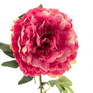 Pivoine G&eacute;ante Artificielle - Rose Fonc&eacute;