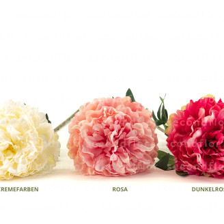 Pivoine G&eacute;ante Artificielle - Rose Fonc&eacute;