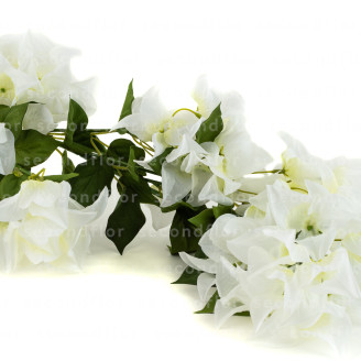 Chute de Bougainvillier Artificielle - Blanc