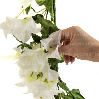 Artificial Hanging Bougainvillea - White