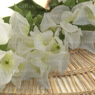 Chute de Bougainvillier Artificielle - Blanc