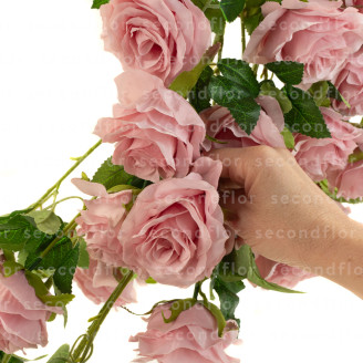 Colgante Artificial de Rosas - Rosa