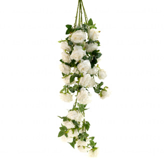 Artificial Hanging Roses - Cream