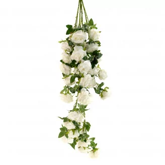 Colgante Artificial de Rosas - Crema
