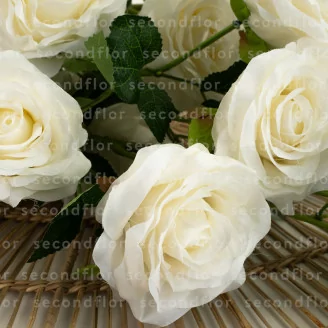Colgante Artificial de Rosas - Crema