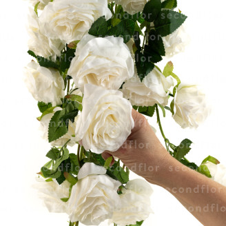 K&uuml;nstlicher Rosenh&auml;nger - Cremefarben