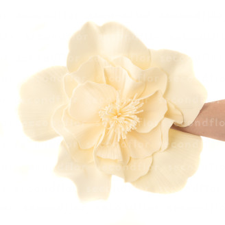 Camelia Gigante Artificial - 3 Unidades - Crema