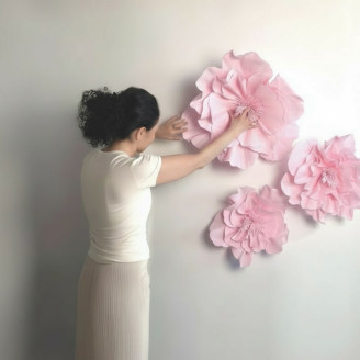 K&uuml;nstliche Riesen-Kamelie - 3 St&uuml;ck - Rosa