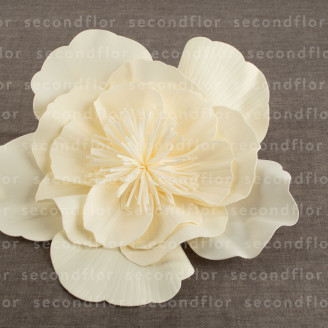 Camelia Gigante Artificiale - 3 Unit&agrave; - Crema