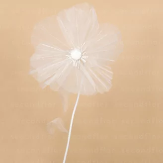 Amapola Gigante artificial Blanco