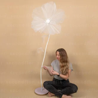Amapola Gigante artificial Blanco