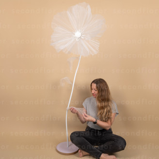 Giant Artificial Poppy - White