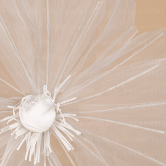 Giant Artificial Poppy - White