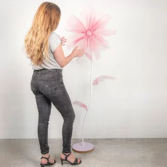 Amapola Gigante artificial Rosa