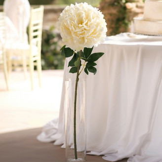 Pivoine Artificielle XXL - Cr&egrave;me