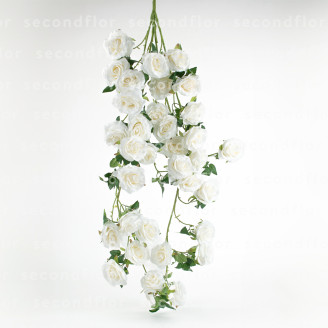 Colgante Artificial de Rosas - Crema