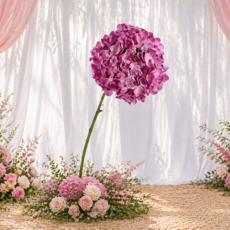Hortensia G&eacute;ant Artificiel - Rose