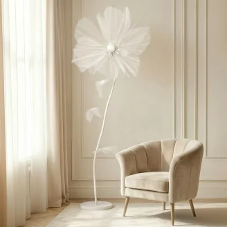 Giant Artificial Poppy - White