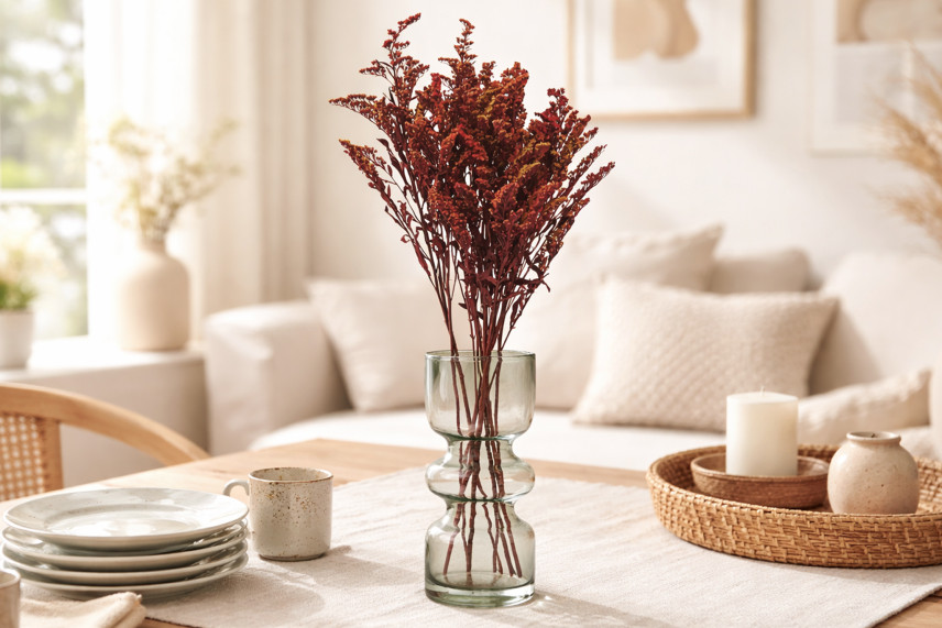Preserved Solidago - Bouquet - Red