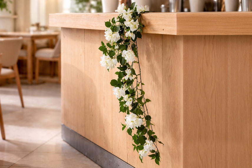 K&uuml;nstlicher Bougainvillea-H&auml;nger - Wei&szlig;
