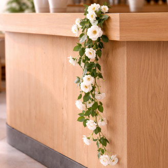 Guirlande de Roses Artificielle - Blanc