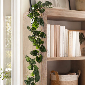 Fire-Resistant Artificial Pothos Garland - Green