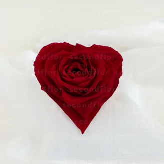 Rosa preservada en forma de coraz&oacute;n XXL Roja