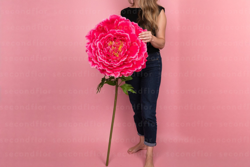 Peonia Artificiale Gigante Fucsia
