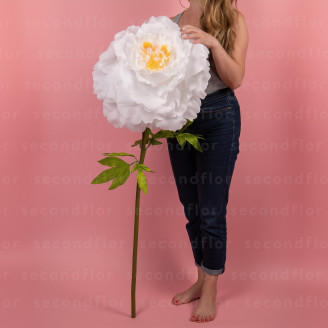 Giant Artificial White Peony