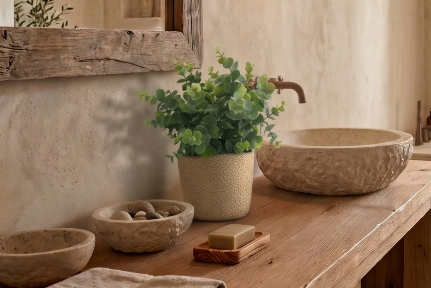 Artificial Eucalyptus in pot