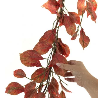 Ghirlanda di Faggio artificiale Rossa e Arancione