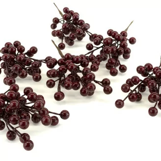 Artificial Burgundy Berries (x6)