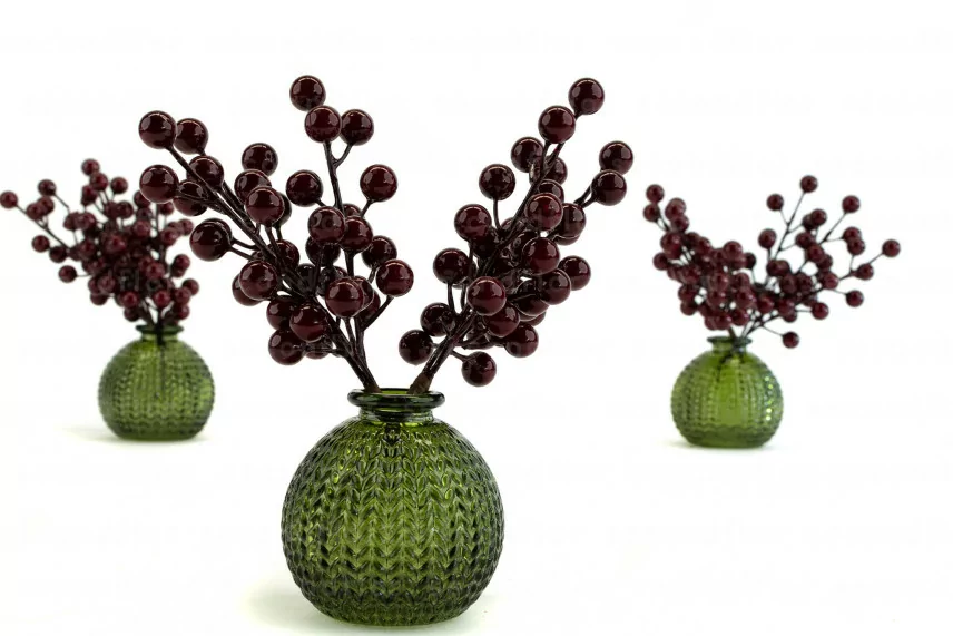 Artificial Burgundy Berries (x6)