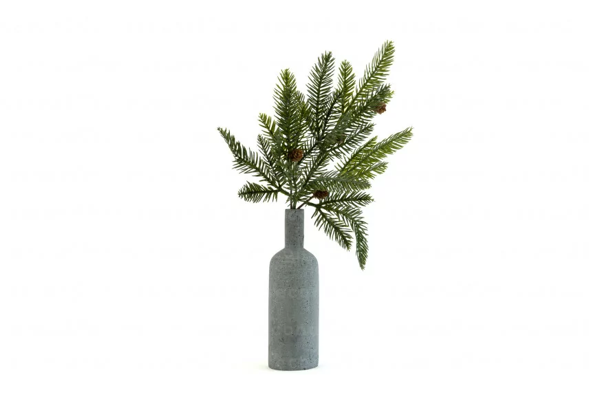 Artificial Pine Spray with Pine Cones