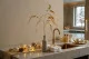 Gold artificial Willow Eucalyptus Spray 1