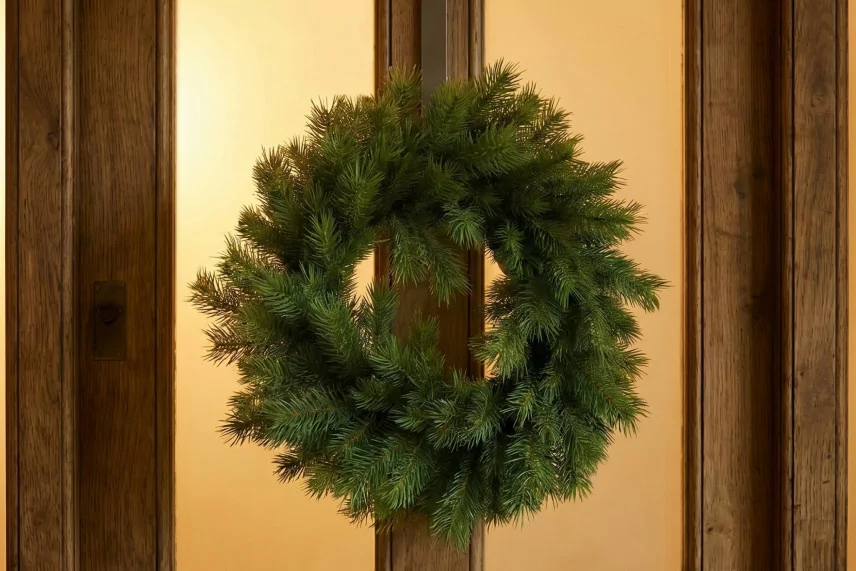Künstlicher Tannenkranz 38 cm für Weihnachten