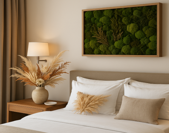 Comment créer des chambres d’hôtel apaisantes avec des fleurs séchées et stabilisées