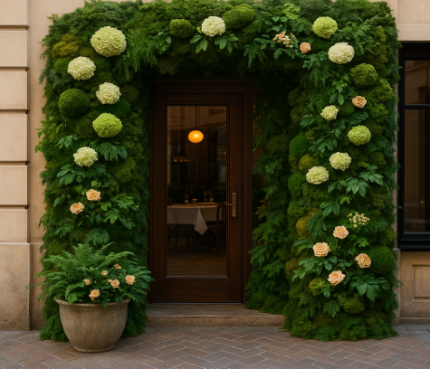 Décoration entrée restaurant