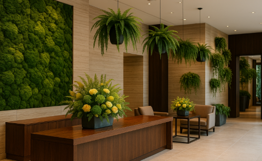 Décoration florale durable pour hôtels