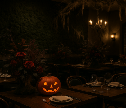 Décoration Halloween restaurant