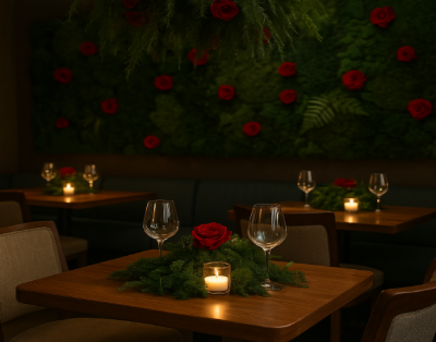 Décoration Saint Valentin restaurant