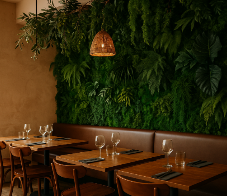 Décoration végétale pour restaurant africain, japonais, italien ou oriental