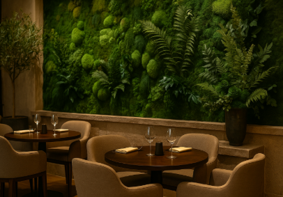 Plantes stabilisées pour restaurant d’hôtel 