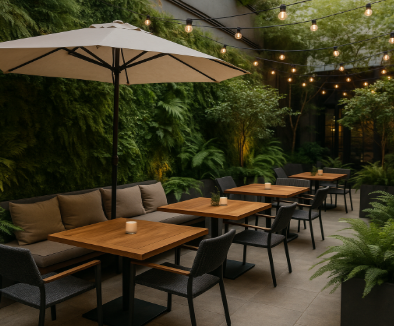 Terrasse de restaurant